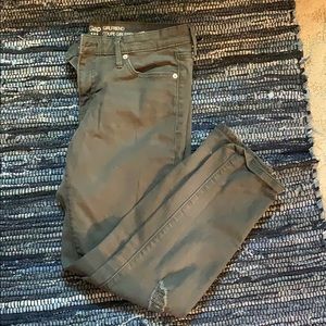 GAP girlfriend coupe style green skinny jeans